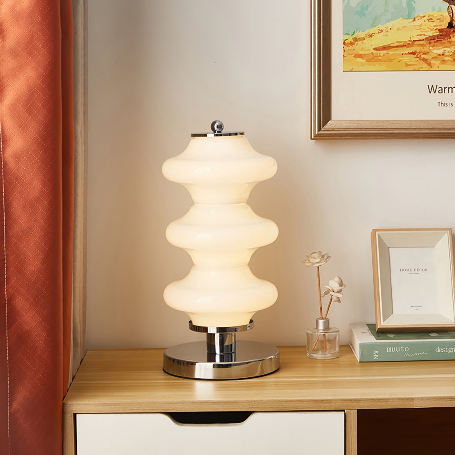 Lampe de Table Élégante en Verre - Éclairage Doux et Raffiné pour Intérieur