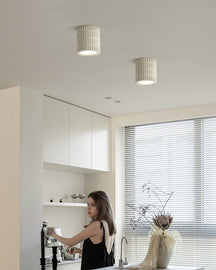 Lampe de Plafond Élégante - Design Géométrique et Lumière Douce