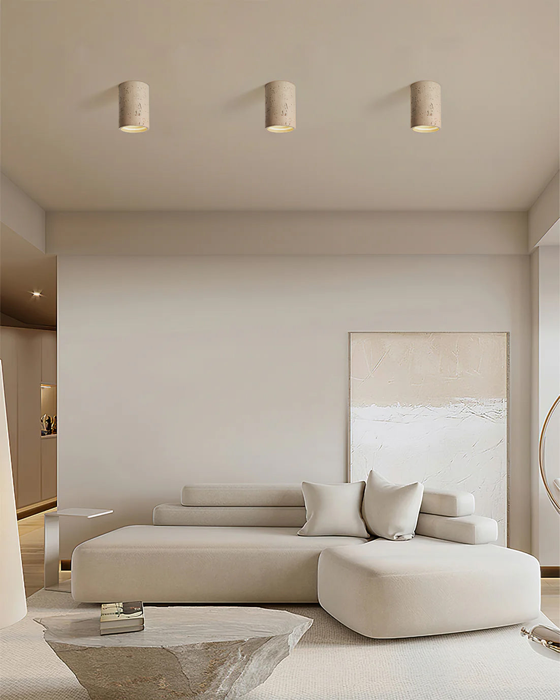 Lampe de Plafond Contemporaine - Finition Artistique et Matériaux de Qualité