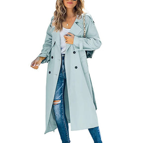 Manteau Trench Long pour Femmes - Élégance Intemporelle et Style Raffiné
