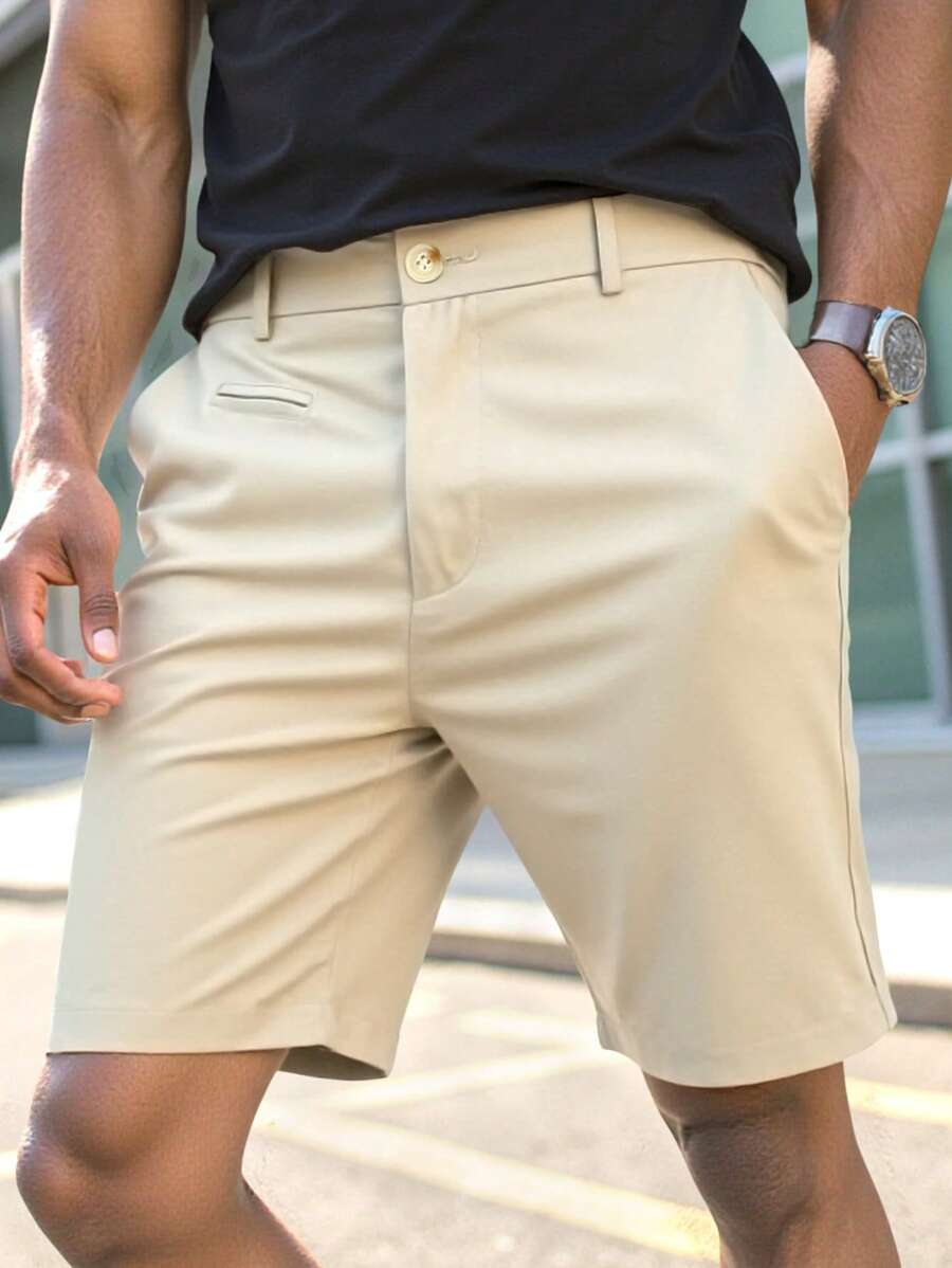 Shorts Décontractés à Jambe Droite - Taille Semi-Élastique et Confortable