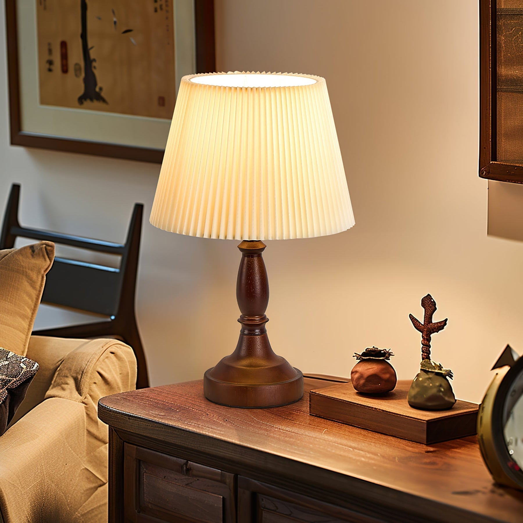 Lampe de Bureau en Bois - Éclairage Ambiant et Élégance Naturelle