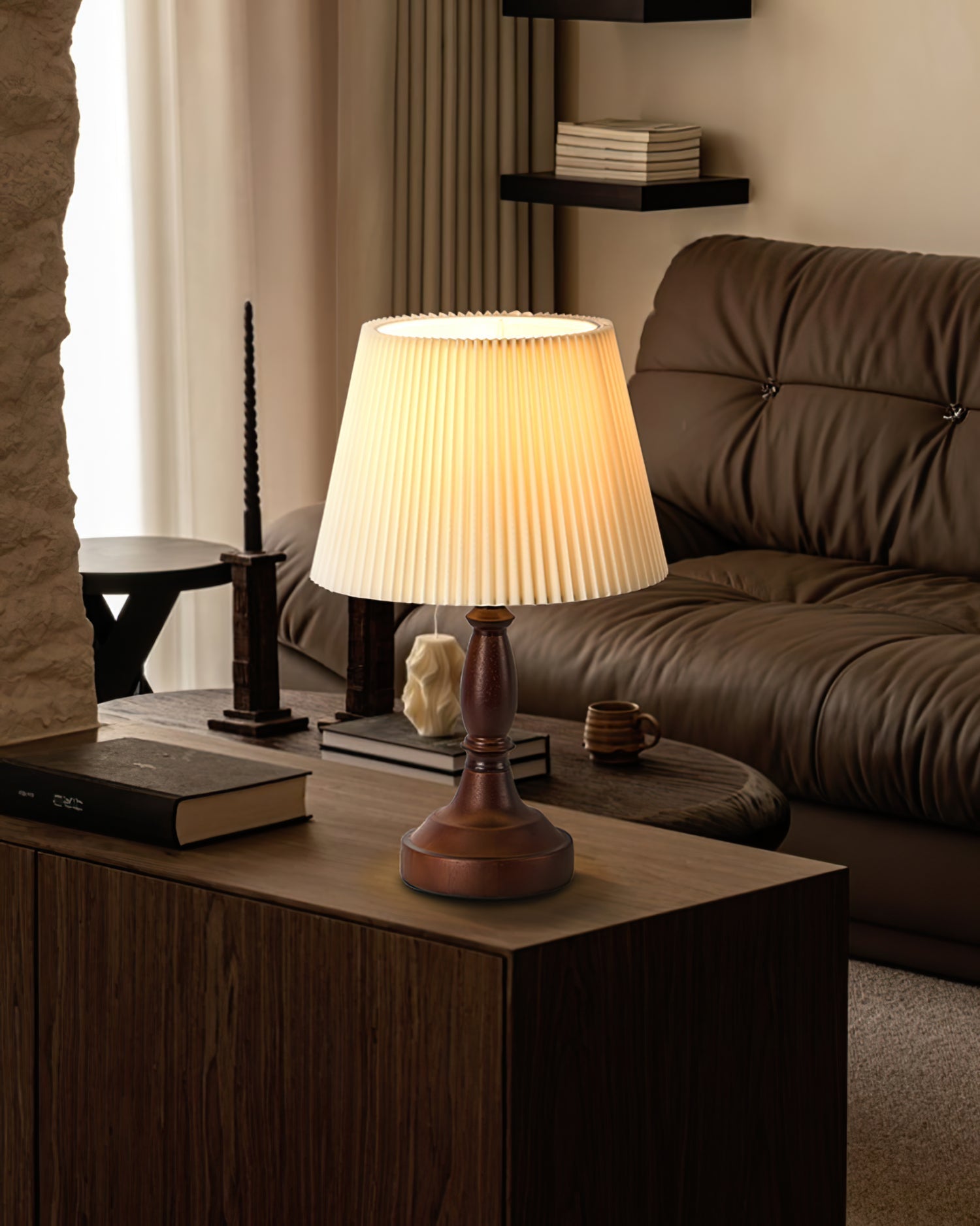 Lampe de Bureau en Bois - Éclairage Ambiant et Élégance Naturelle