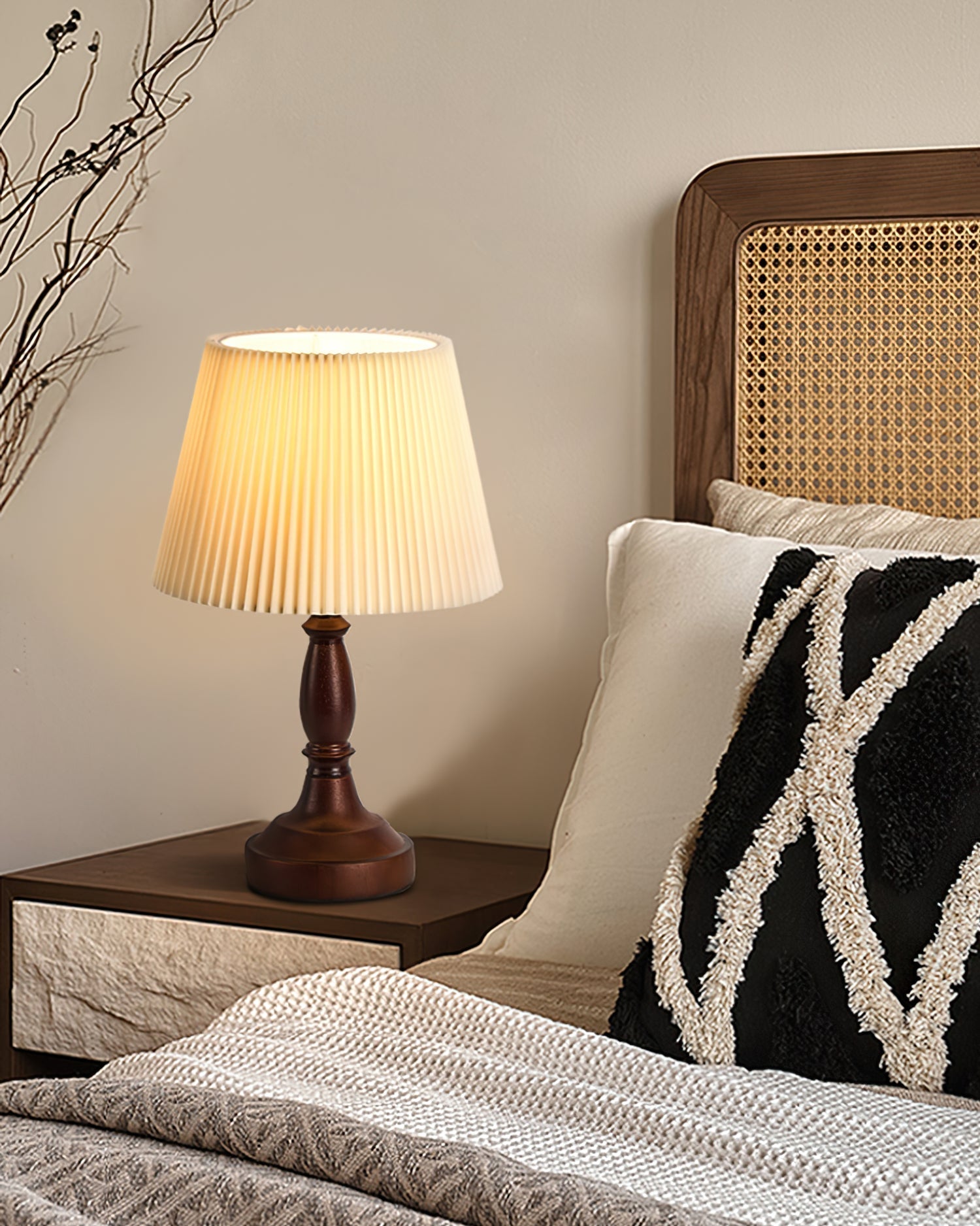 Lampe de Bureau en Bois - Éclairage Ambiant et Élégance Naturelle