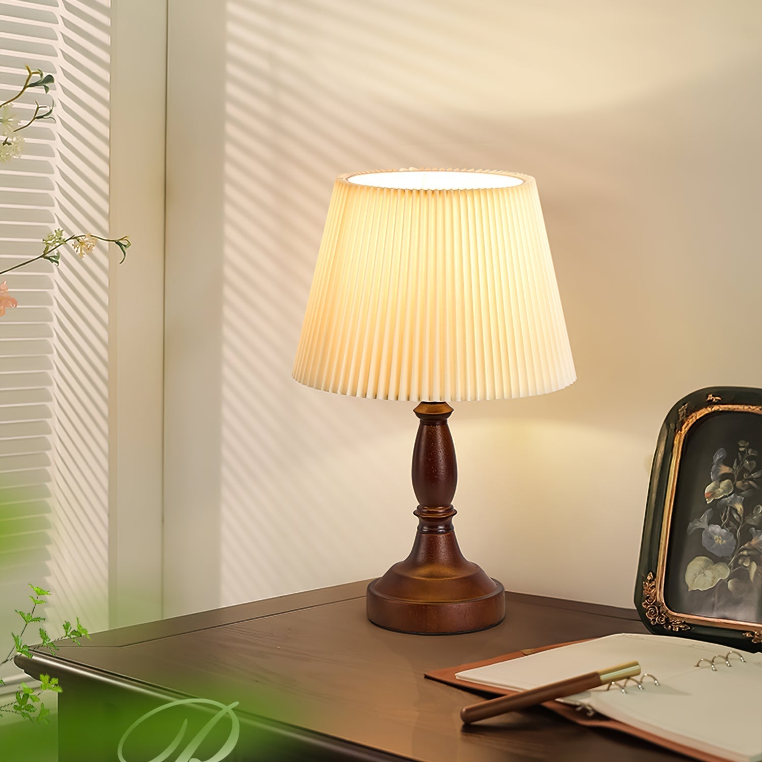 Lampe de Bureau en Bois - Éclairage Ambiant et Élégance Naturelle