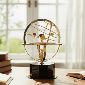 Modèle Solaire Rotatif en Laiton | Éducatif et Décoratif pour Tout Espace