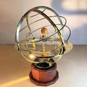 Modèle Solaire Rotatif en Laiton | Éducatif et Décoratif pour Tout Espace