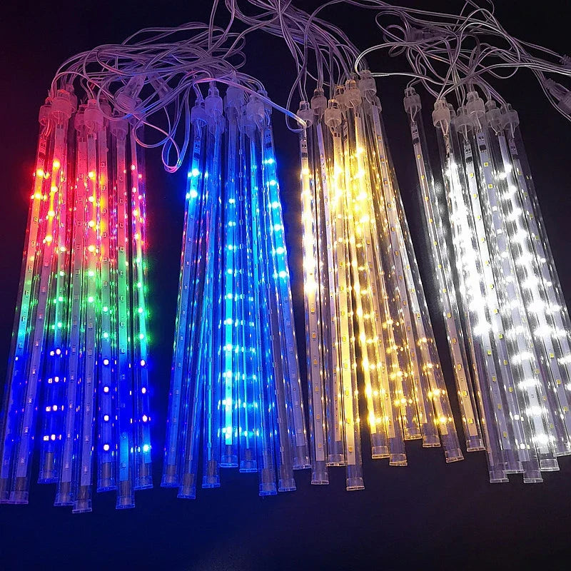 Lumières LED Pluie de Météores - Éclairage Magique et Économe en Énergie
