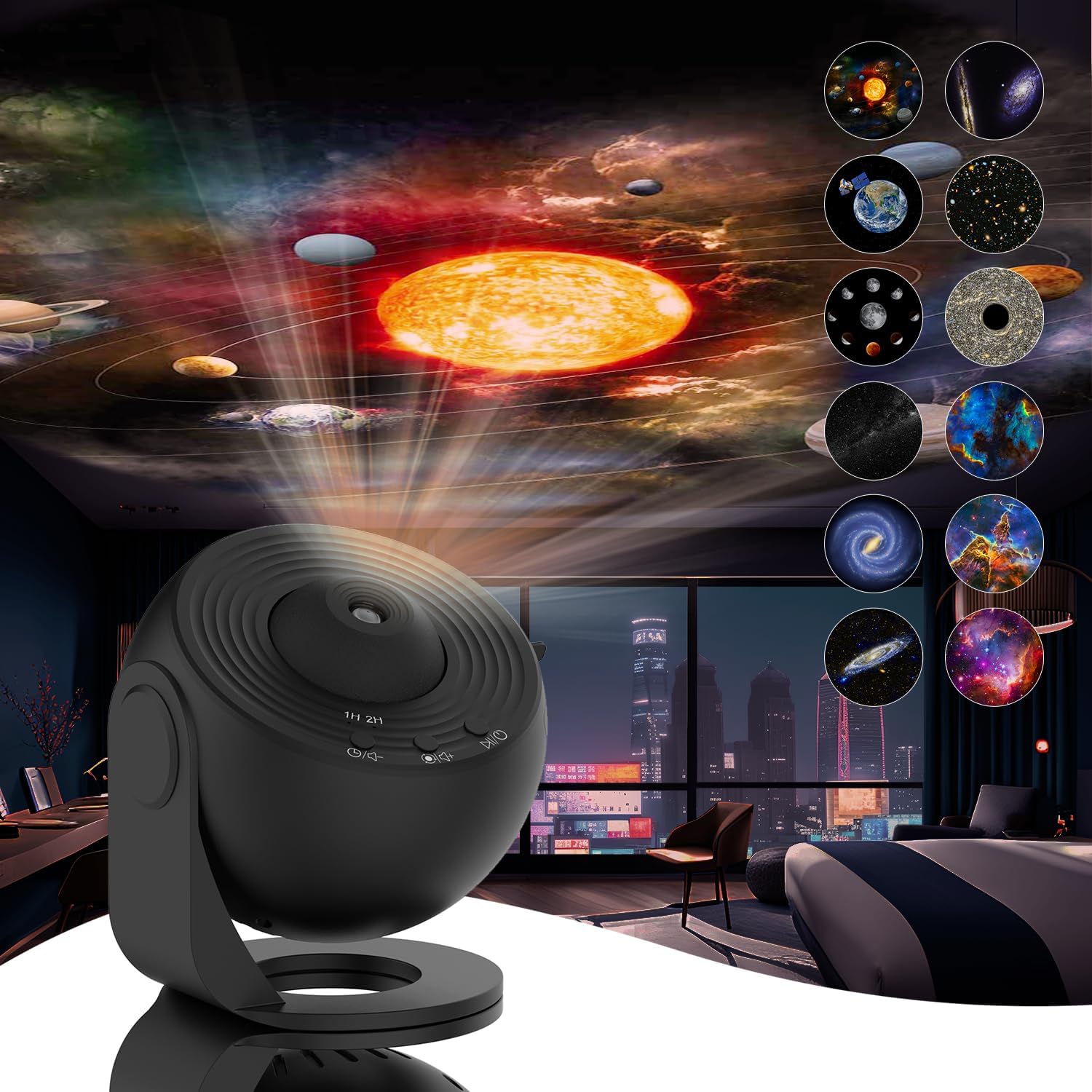 Projecteur d'étoiles 360° - Ambiance Relaxante et Inspirante