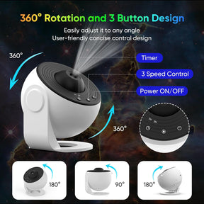 Projecteur d'étoiles 360° - Ambiance Relaxante et Inspirante
