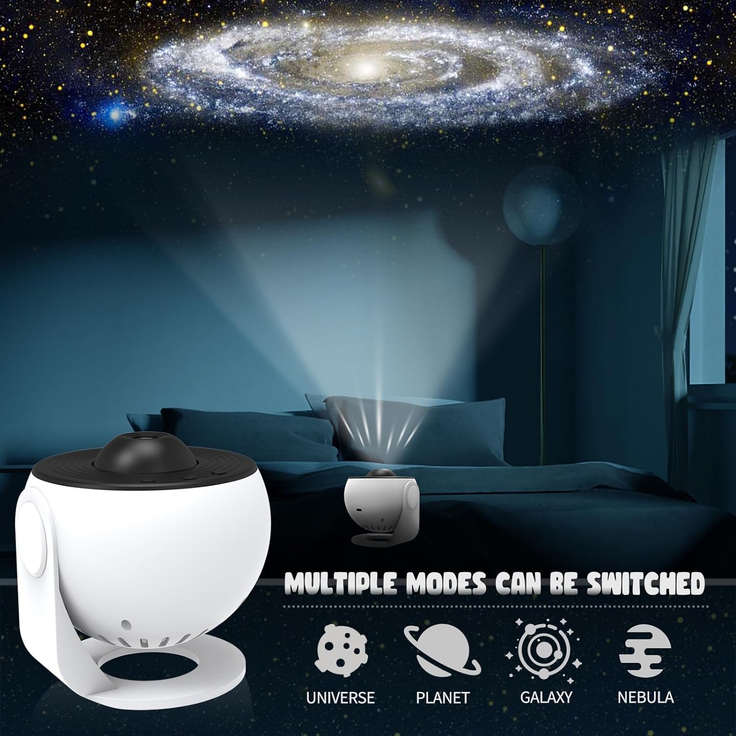 Projecteur d'étoiles 360° - Ambiance Relaxante et Inspirante
