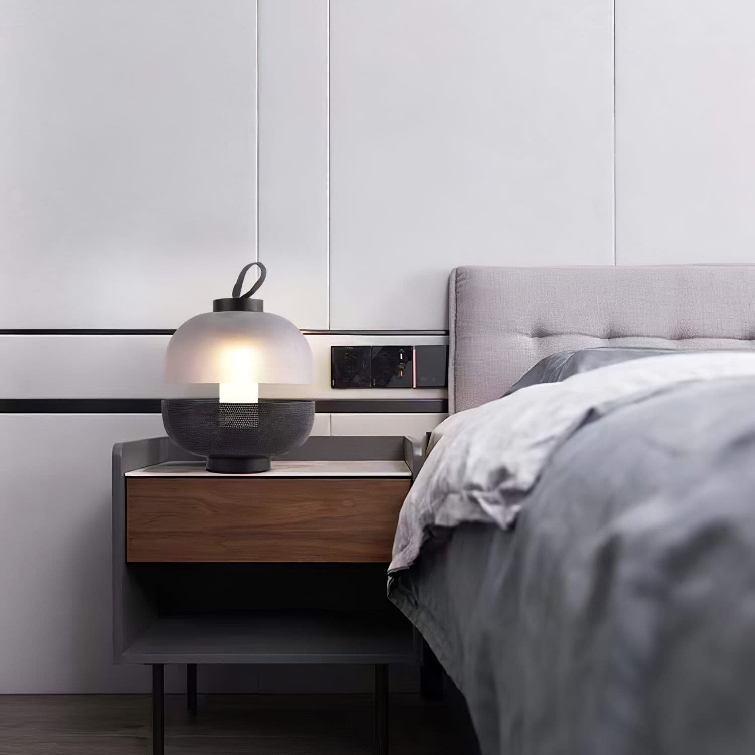 Lampe de Table Élégante en Verre - Éclairage Intime et Raffiné