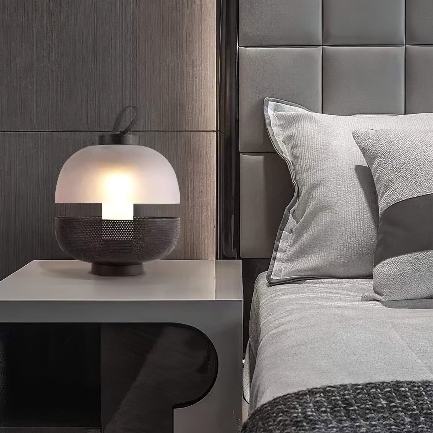Lampe de Table Élégante en Verre - Éclairage Intime et Raffiné