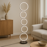 Lampe de Sol Circulaire LED - Design Contemporain et Élégance Sculpturale