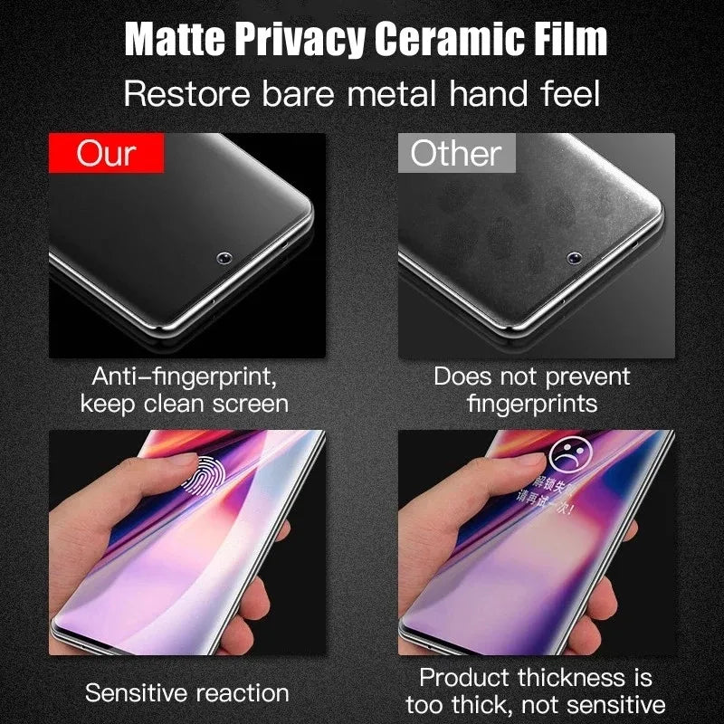 Protecteur d'écran de confidentialité Samsung - Matériau en céramique mate et durable