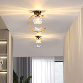 Plafonnier en Céramique et Cuivre - Élégance Naturelle pour Votre Intérieur
