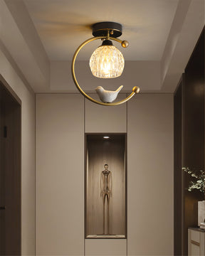 Plafonnier en Céramique et Cuivre - Élégance Naturelle pour Votre Intérieur