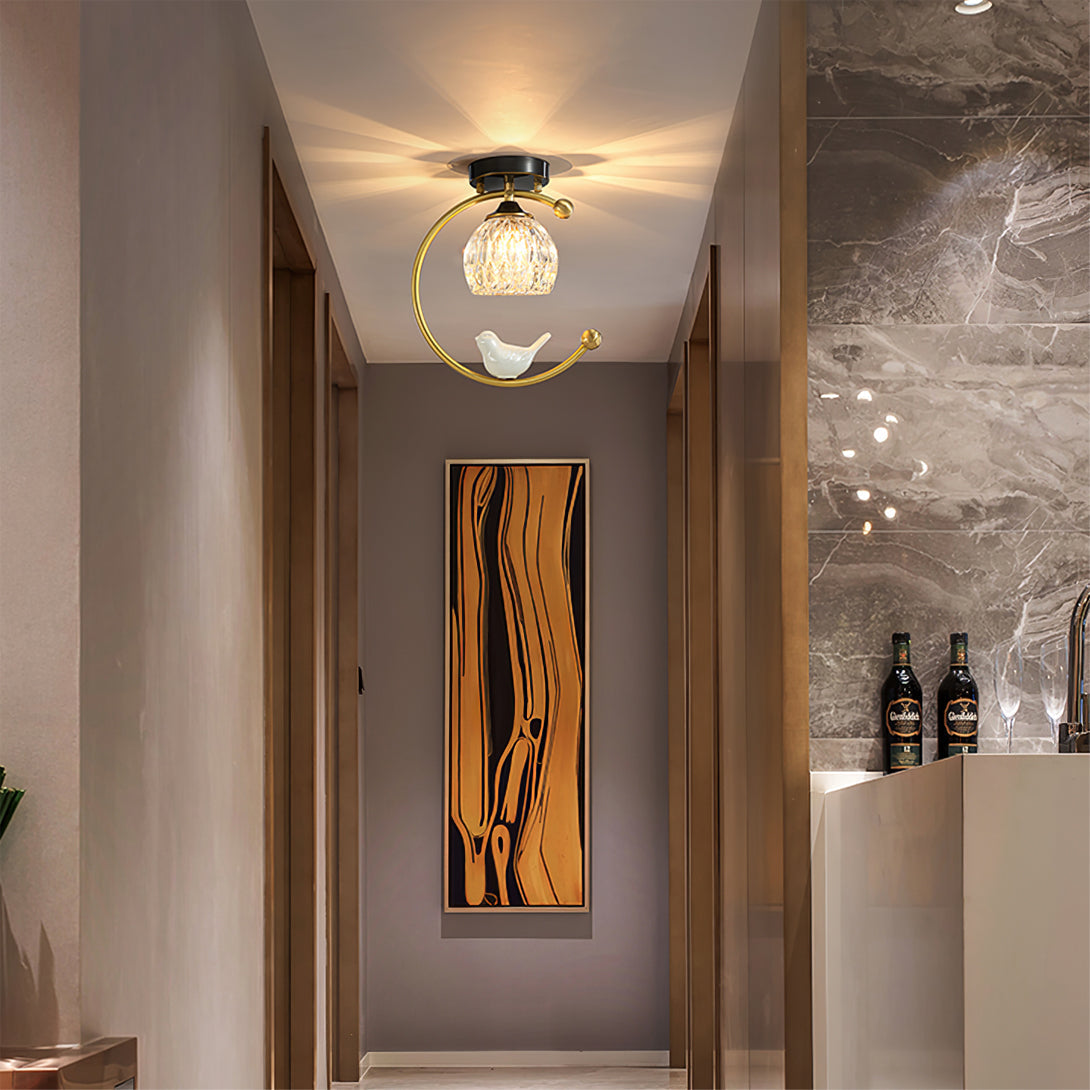 Plafonnier en Céramique et Cuivre - Élégance Naturelle pour Votre Intérieur
