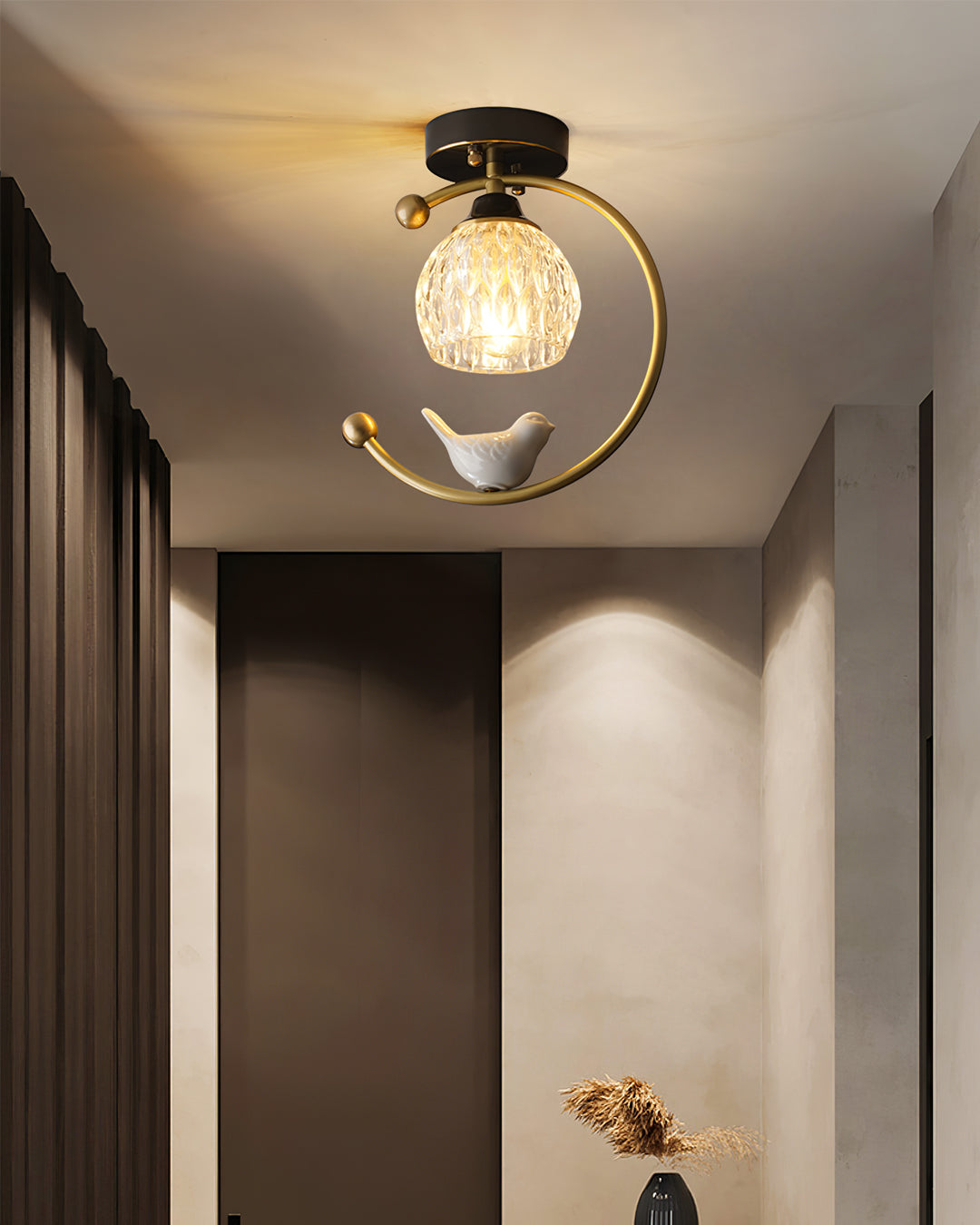 Plafonnier en Céramique et Cuivre - Élégance Naturelle pour Votre Intérieur