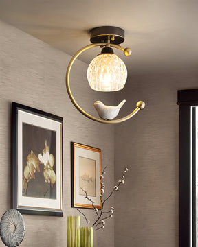 Plafonnier en Céramique et Cuivre - Élégance Naturelle pour Votre Intérieur