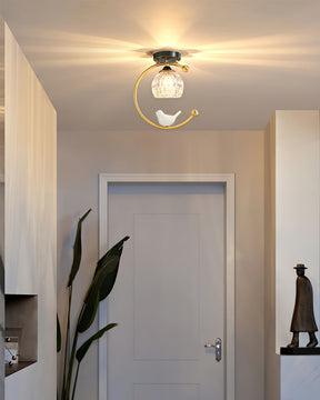 Plafonnier en Céramique et Cuivre - Élégance Naturelle pour Votre Intérieur