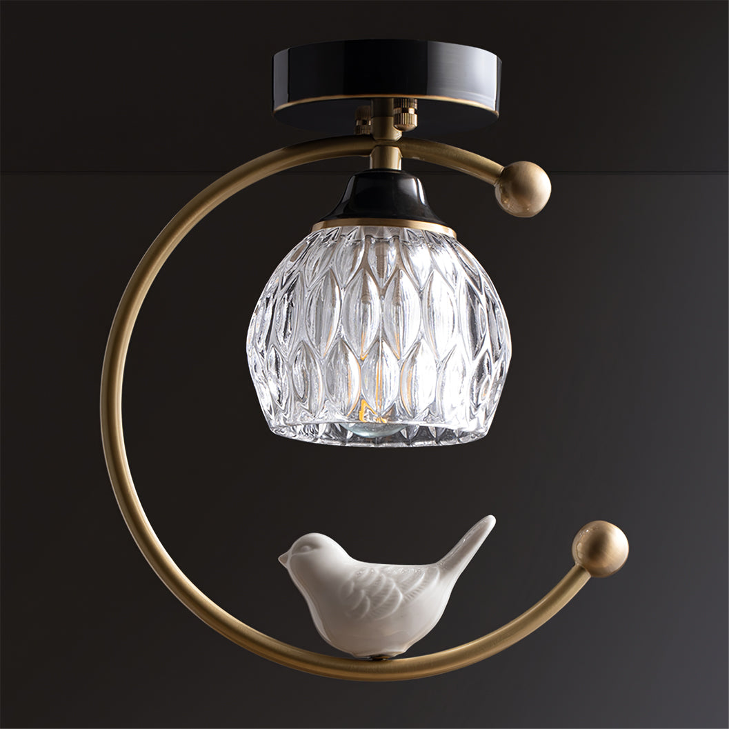 Plafonnier en Céramique et Cuivre - Élégance Naturelle pour Votre Intérieur