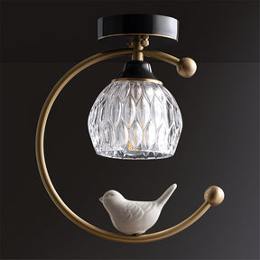 Plafonnier en Céramique et Cuivre - Élégance Naturelle pour Votre Intérieur