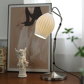 Lampe de Table en Céramique - Élégante et Sculpturale avec Texture Rainurée