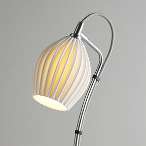 Lampe de Table en Céramique - Élégante et Sculpturale avec Texture Rainurée