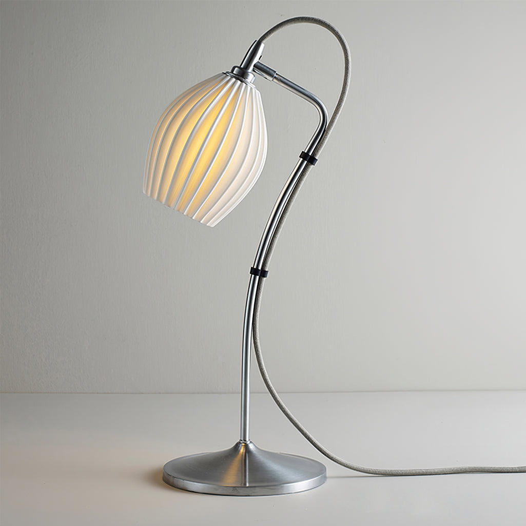 Lampe de Table en Céramique - Élégante et Sculpturale avec Texture Rainurée