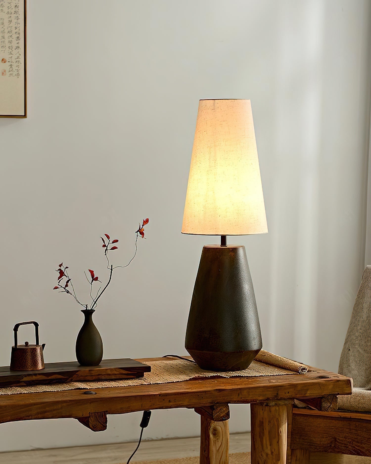 Lampe de Table en Céramique - Élégance Rustique pour Votre Intérieur