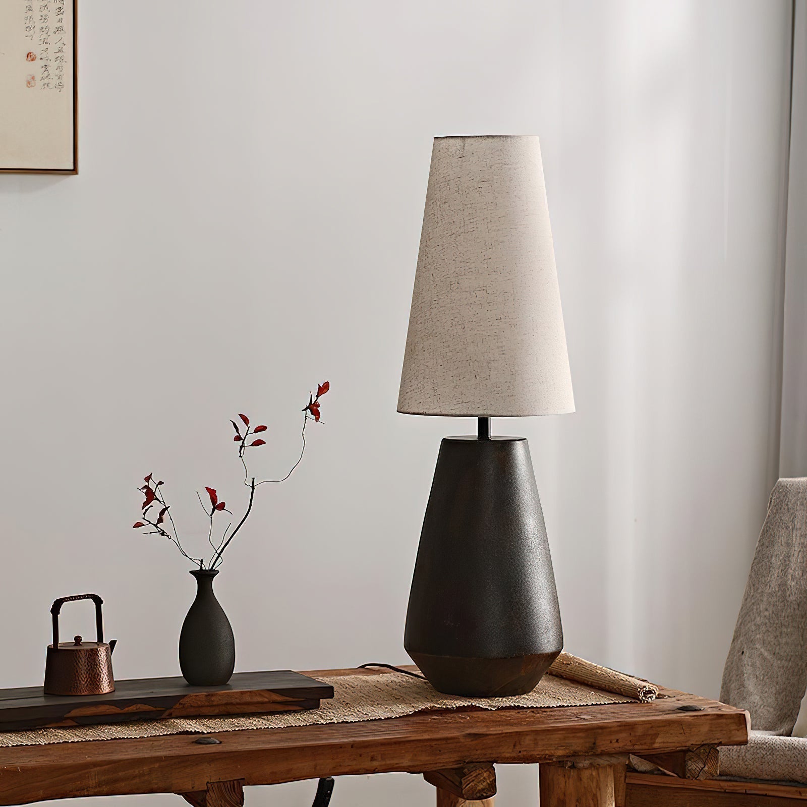 Lampe de Table en Céramique - Élégance Rustique pour Votre Intérieur
