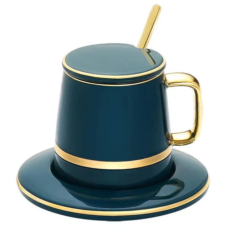 Tasses à Café en Céramique - Élégantes avec Détails Dorés