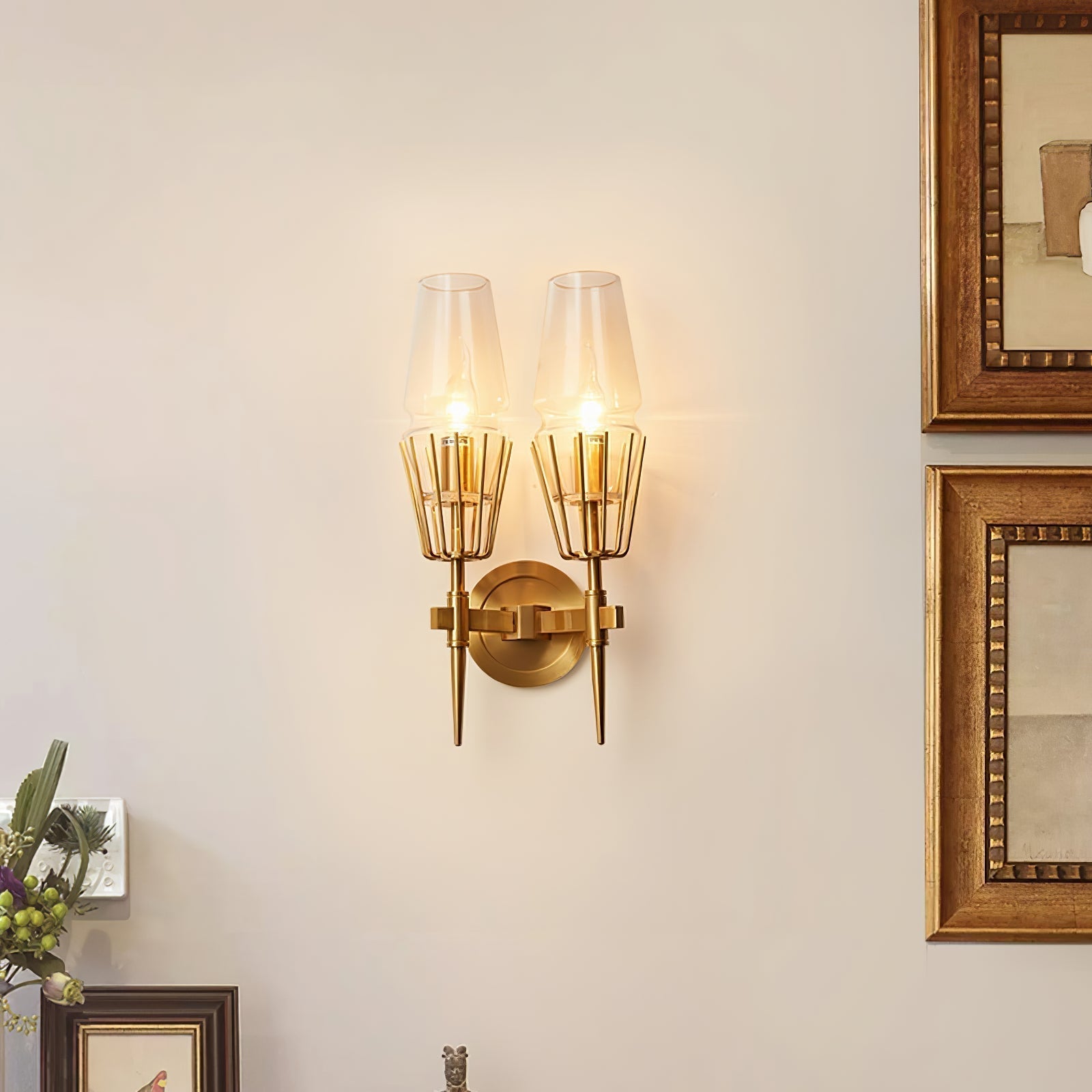Applique Murale Noire et Dorée - Design Élégant et Durable
