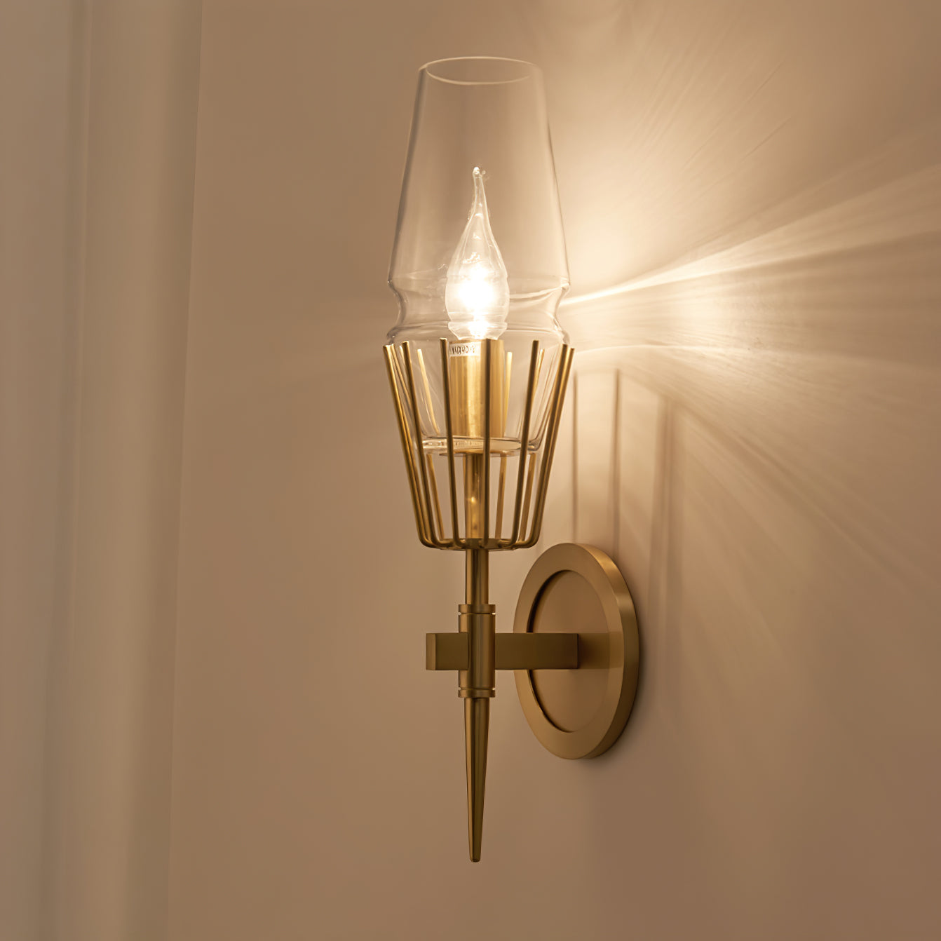 Applique Murale Noire et Dorée - Design Élégant et Durable