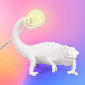 Lampe de Table Caméléon en Résine - Design Unique et Éclairage Chaleureux