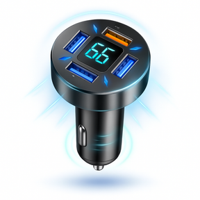 Chargeur de Voiture USB Rapide - Puissance 66W et Ports Doubles