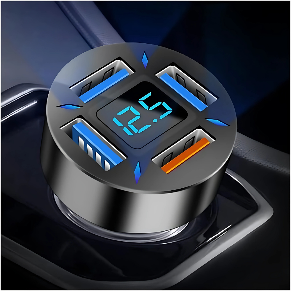 Chargeur de Voiture USB Rapide - Puissance 66W et Ports Doubles