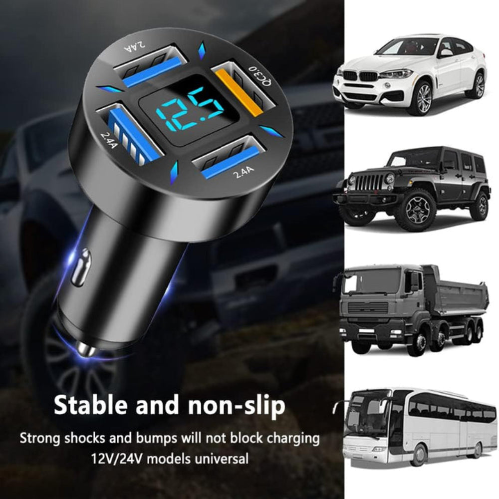 Chargeur de Voiture USB Rapide - Puissance 66W et Ports Doubles