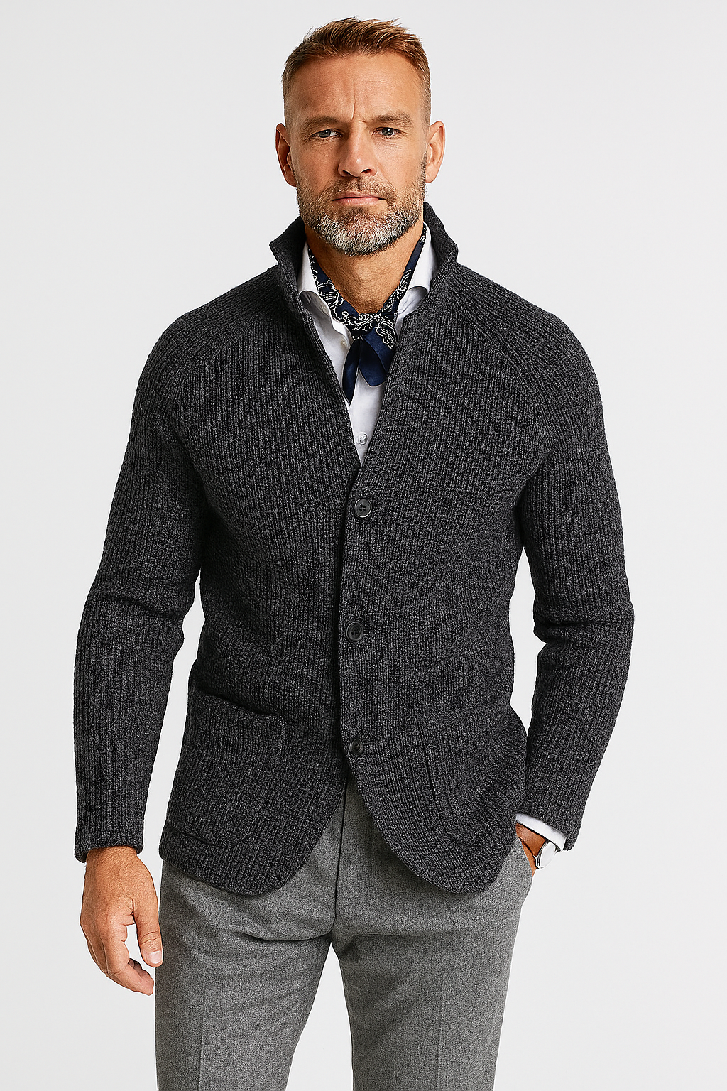 Cardigan à Col Châle Élégant - Confort et Style Polyvalent