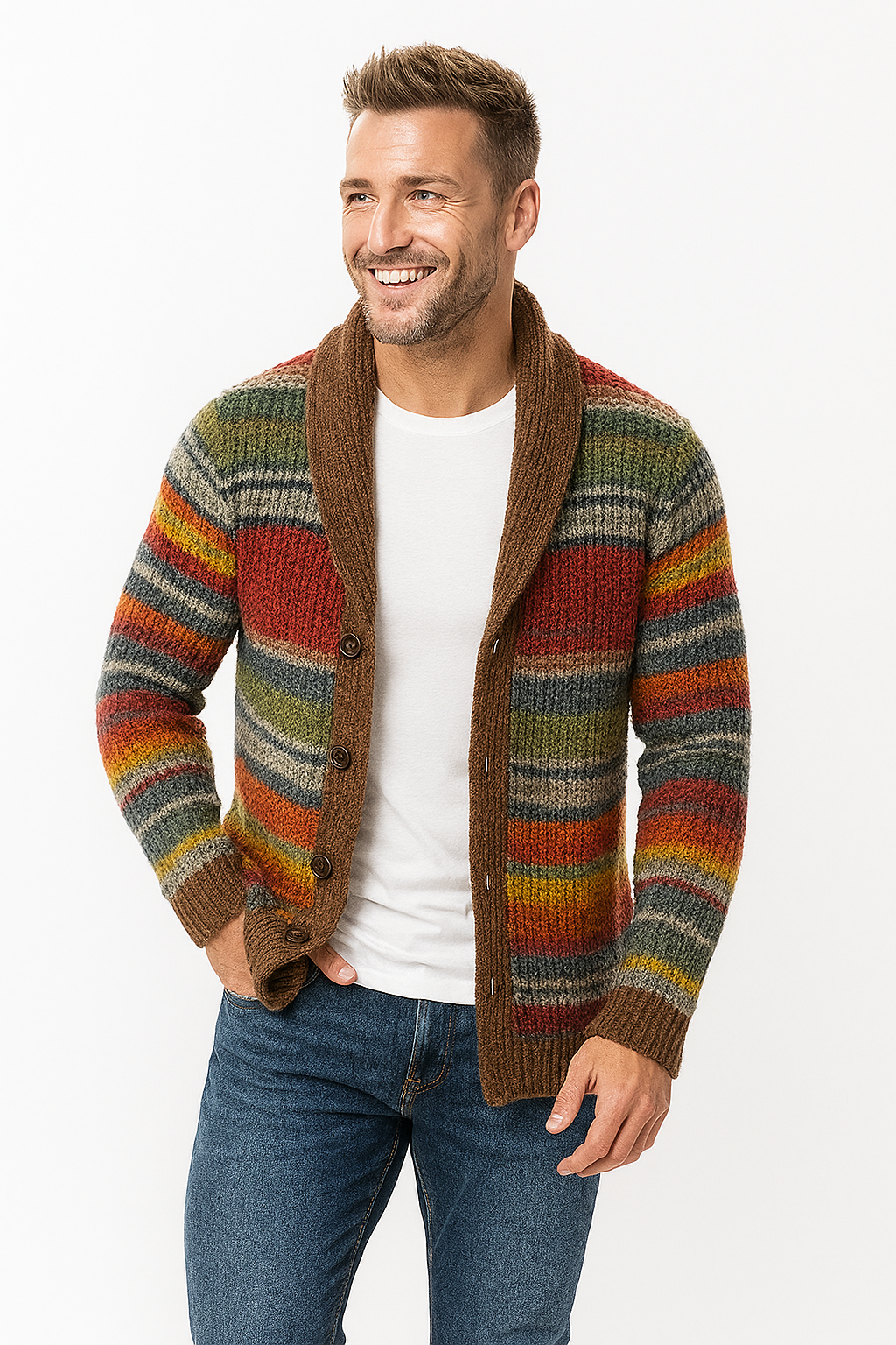 Cardigan à Rayures pour Femmes - Élégance Confortable et Polyvalente