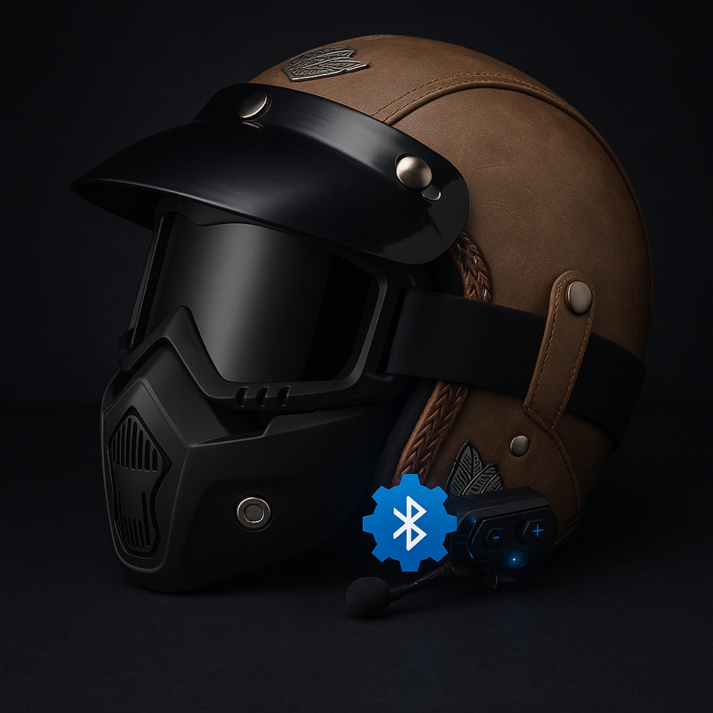 Casque Moto Léger Rétro - Confort et Sécurité Certifiés DOT ECE