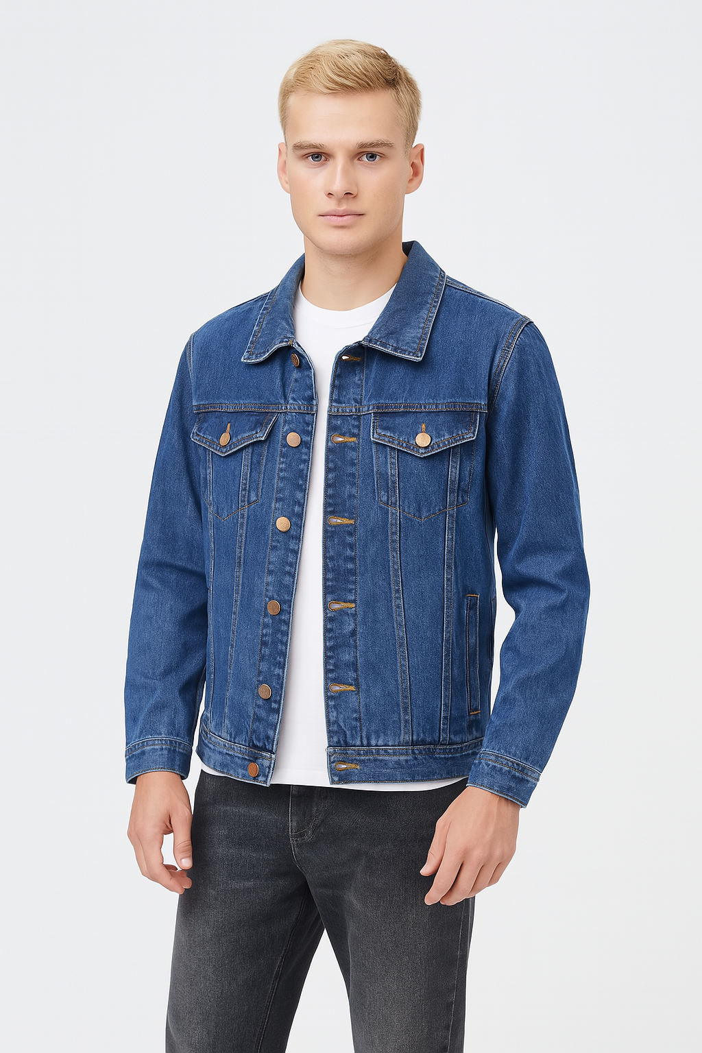 Veste en Jean Bleue pour Femmes - Style Polyvalent et Confortable