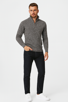 Pull à Col Zippé Décontracté - Confort et Style pour Jours Froids