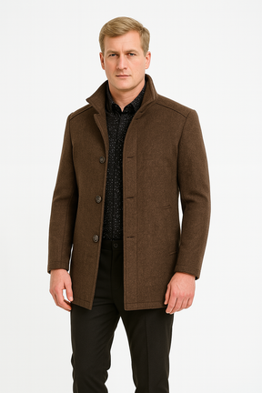Manteau d'Hiver à Col Montant - Élégance et Chaleur pour l'Hiver