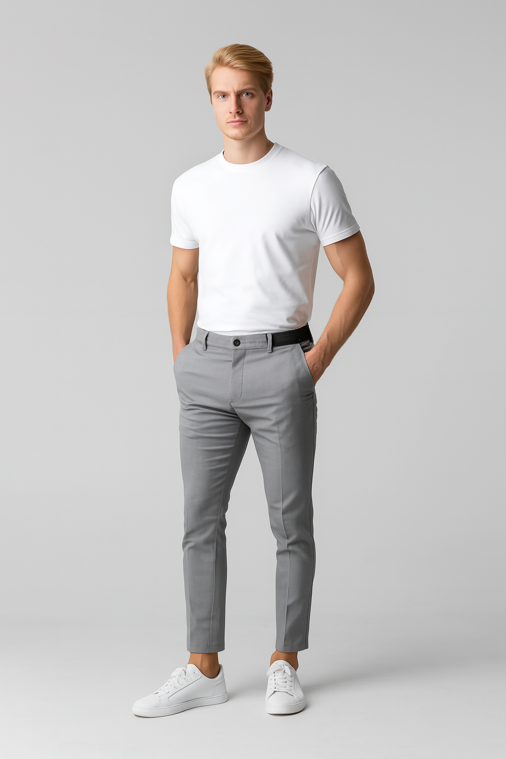 Chinos Slim-Fit Confortable - Style Moderne et Polyvalent