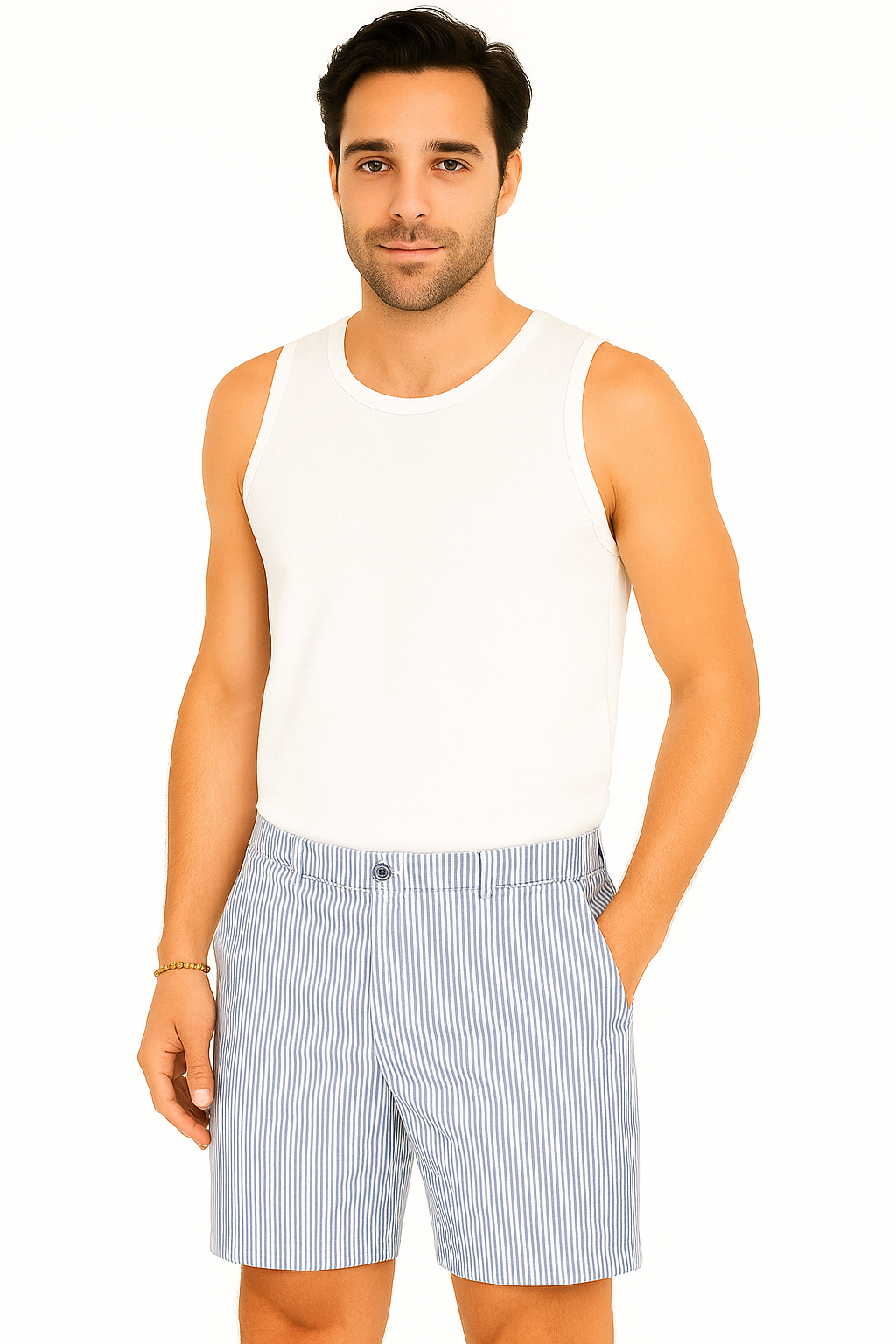 Short d'été à Rayures Décontracté - Confort et Style pour Jours Chauds