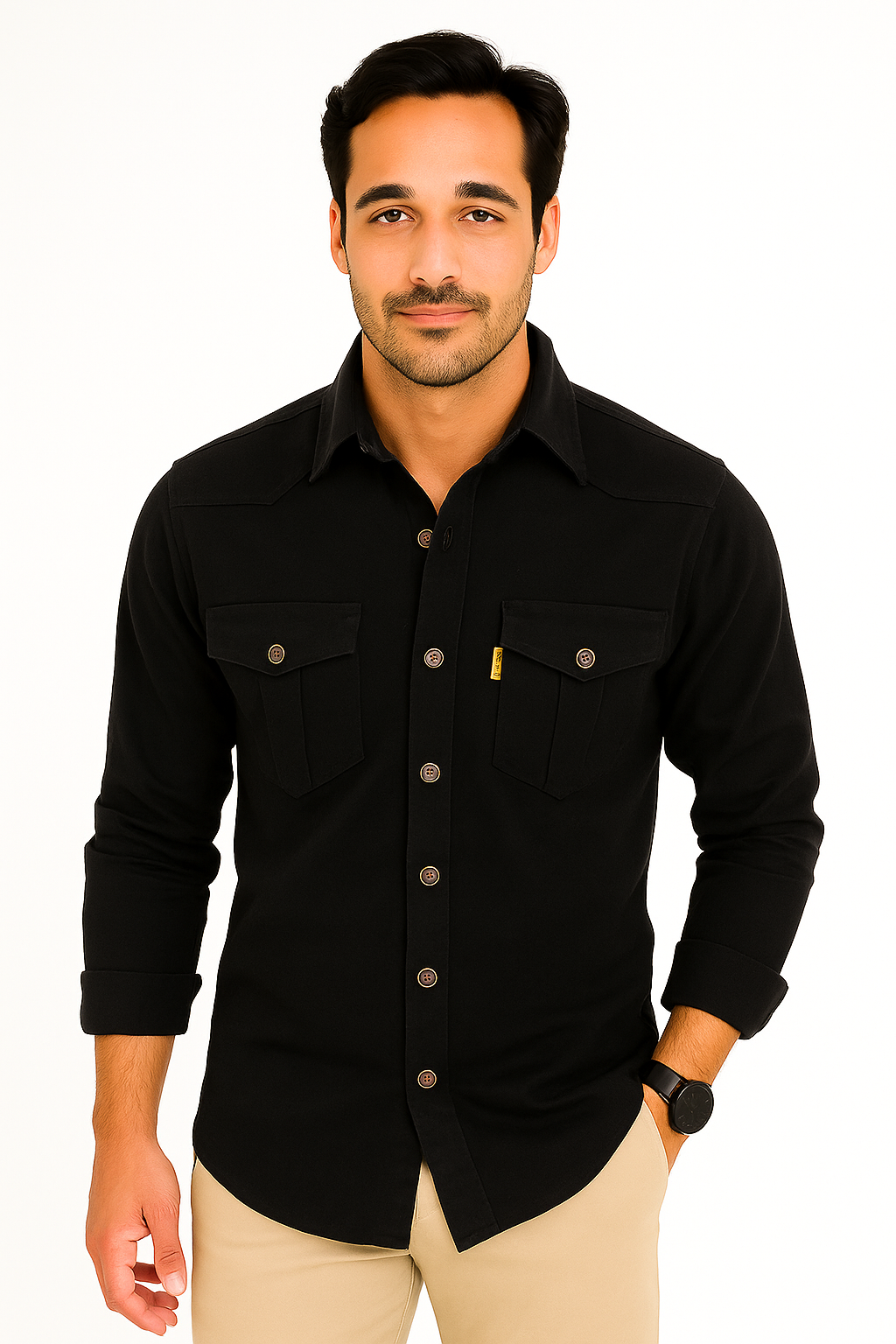 Chemise à Manches Longues Confortable - Élégance Intemporelle et Confort Quotidien