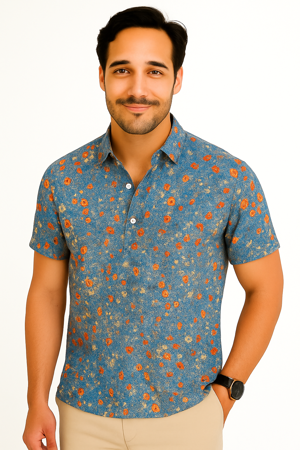 Polo Tropical pour Homme - Style Coloré et Confortable à Manches Courtes