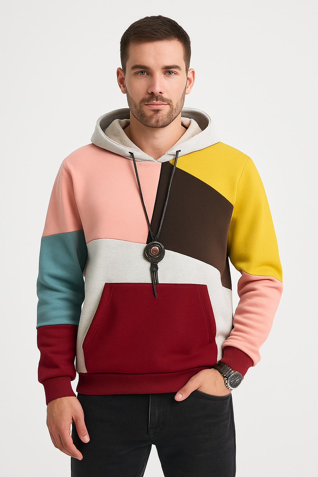 Sweat à Capuche Noir pour Homme - Confort Quotidien et Style Polyvalent